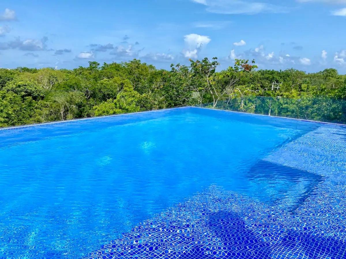Suit Next To The Common Top Roof Exclusive Building Kingsize Bed 2 Super Pools, Gym, Grill Tulum Bagian luar foto