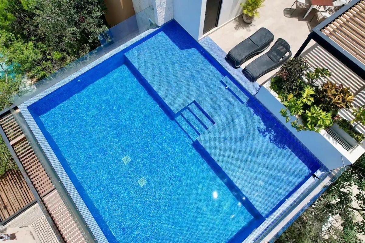 Suit Next To The Common Top Roof Exclusive Building Kingsize Bed 2 Super Pools, Gym, Grill Tulum Bagian luar foto